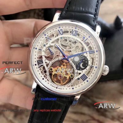 Patek Philippe Skeleton Replica Watch Stainless Steel Case